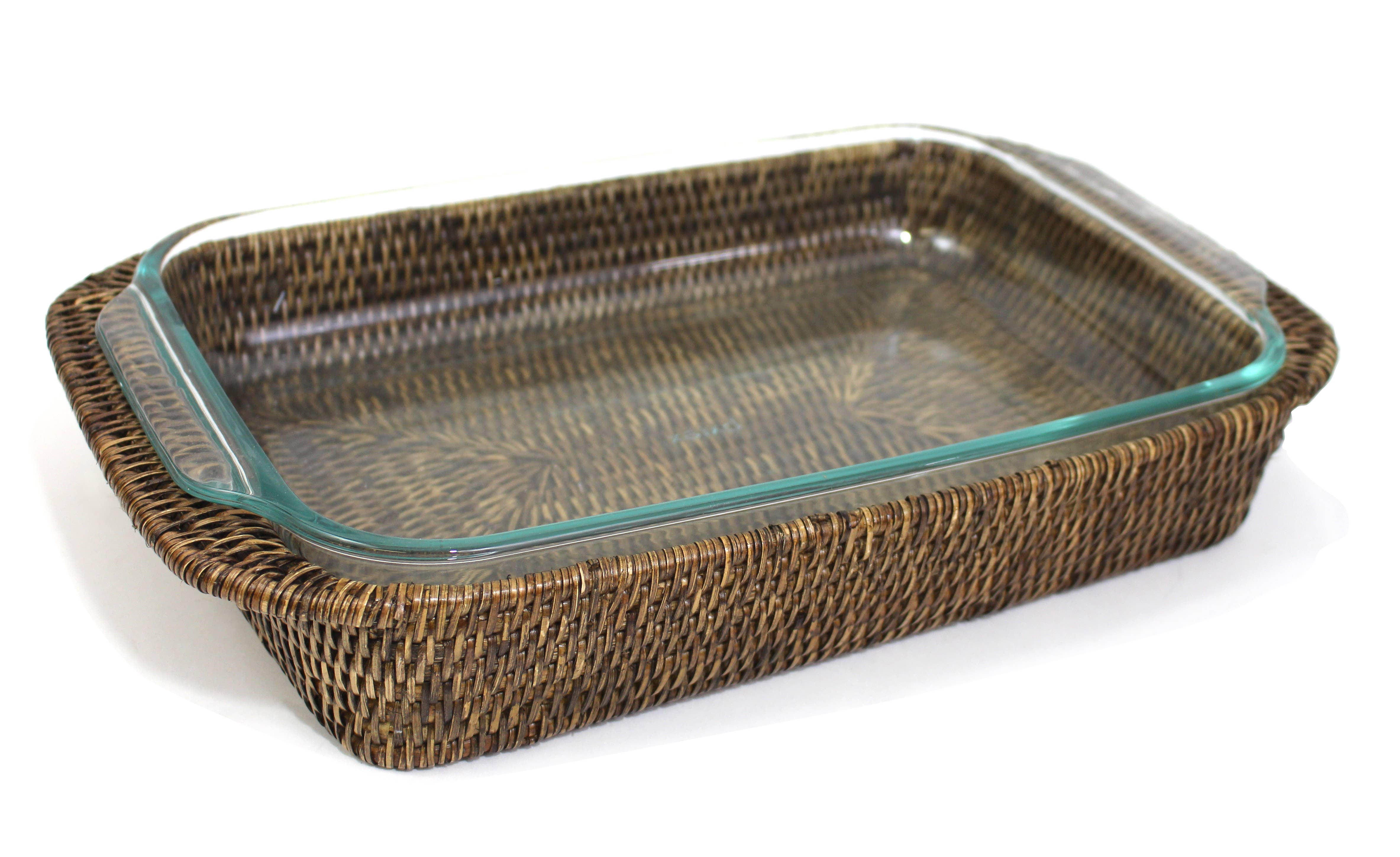 Matahari - Wholesale Serving Tray - 3 qt. Pyrex Bakeware Tray Oblong Shape (Pyrex Included) - AB2