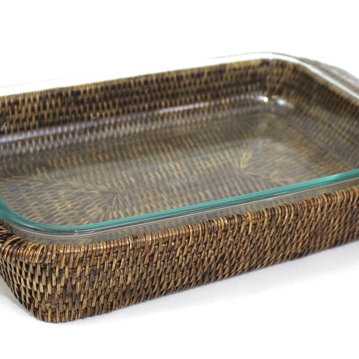 Matahari - Wholesale Serving Tray - 3 qt. Pyrex Bakeware Tray Oblong Shape (Pyrex Included) - AB2
