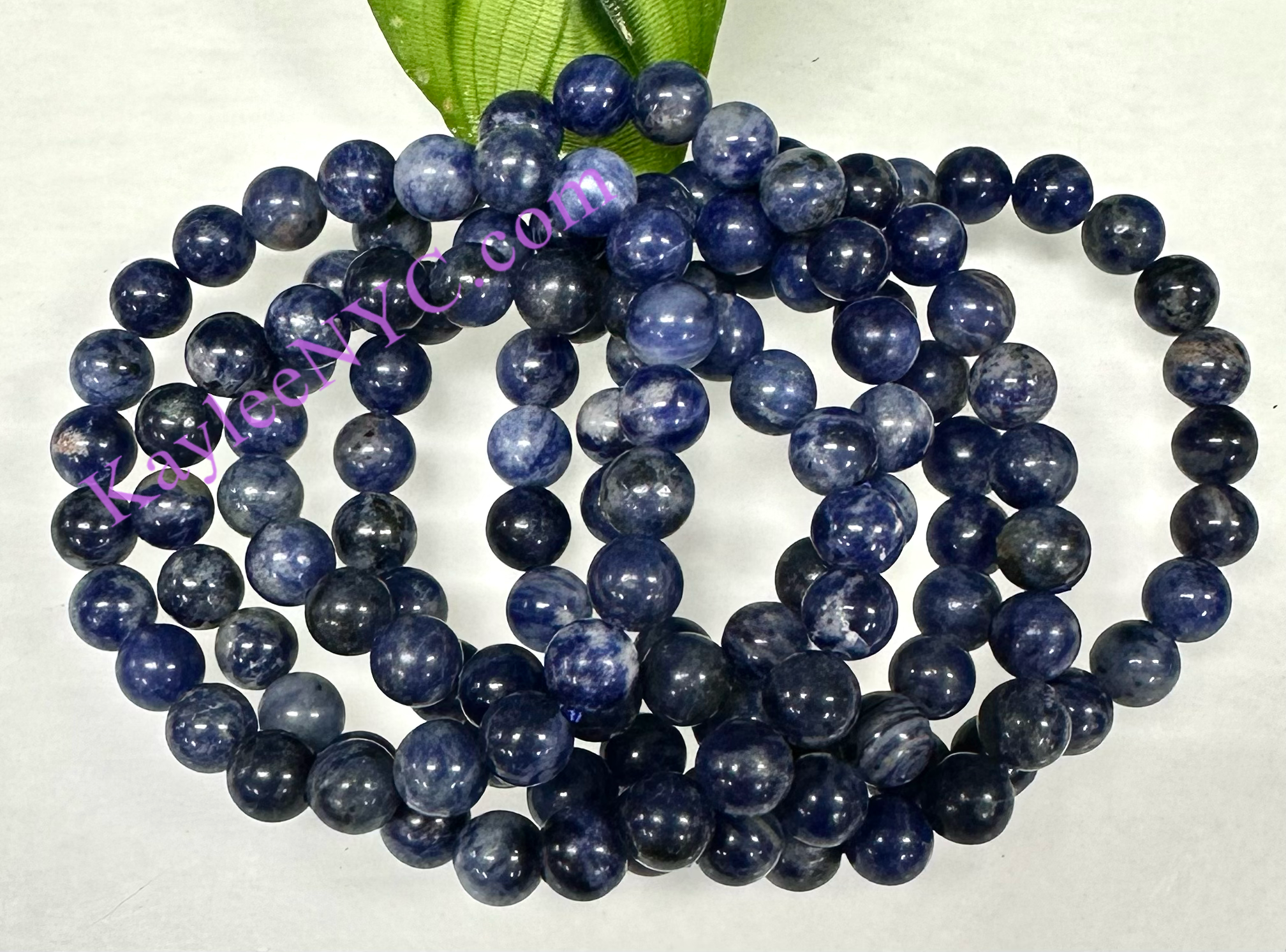 KayleeNYC - Wholesale Beaded Bracelet - Natural Sodalite 8mm 7.5” stretch bracelet1