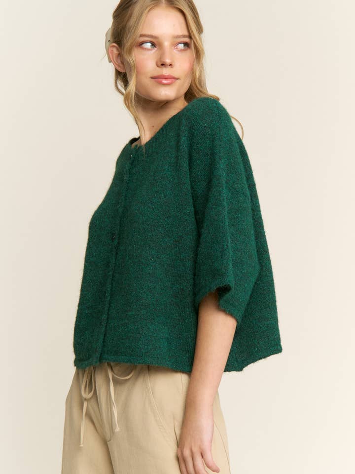 CANDESCENT - Wholesale Cardigan - Women's - Cropped Boxy Soft Knit Cardigan - LOU CARDIGAN38