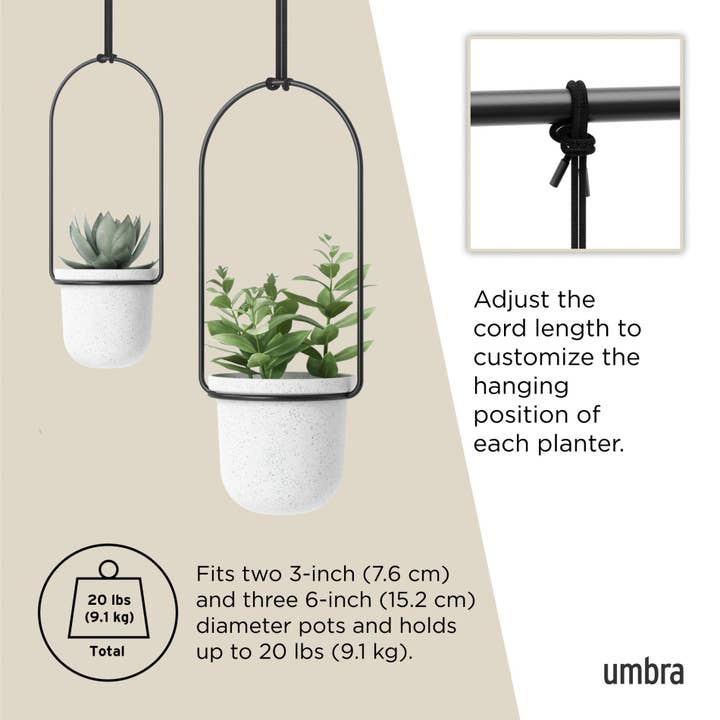 Umbra - Wholesale Hanging Planter - Triflora Hanging Planters, Set of 513