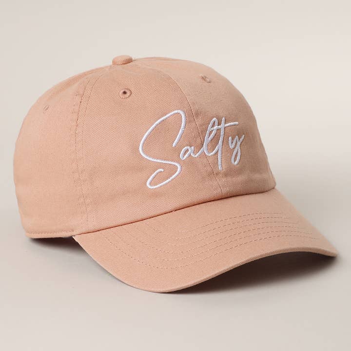 Fashion City - Wholesale Baseball Cap - Women's - SALTY Typography Embroidered Baseball Cap12