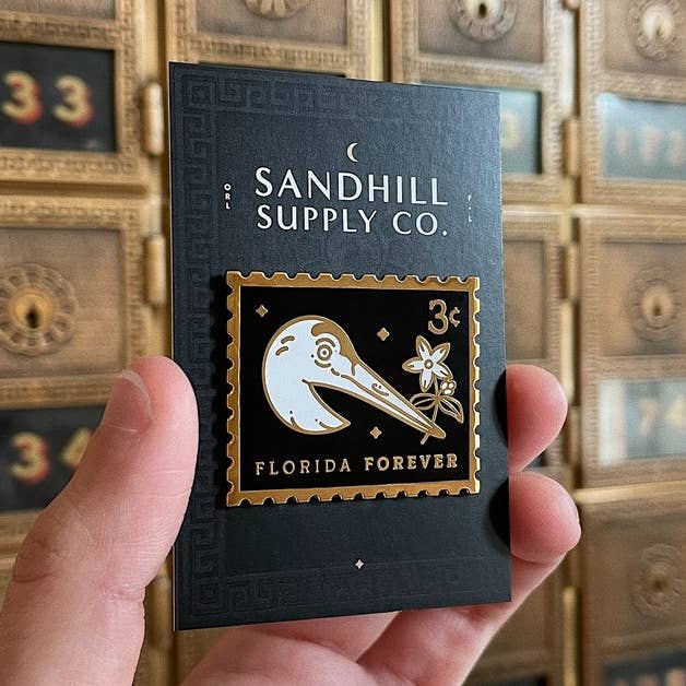 Florida Forever Enamel Pin for wholesale by Sandhill Supply Co.
