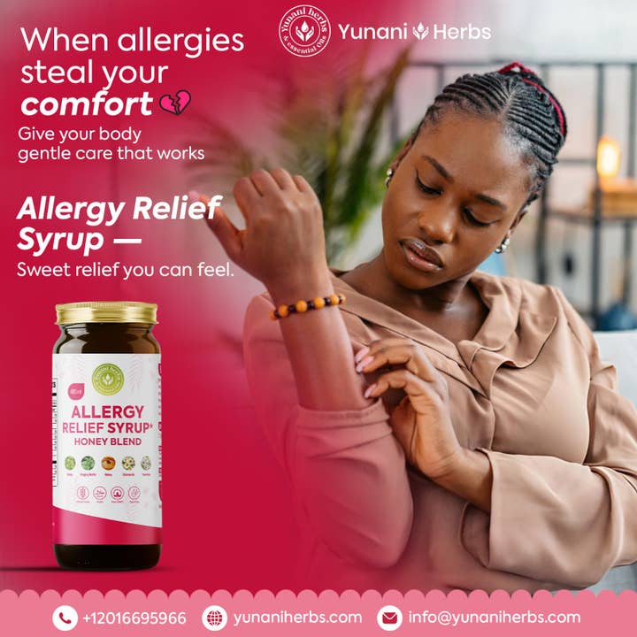 Mistura de mel com xarope de alívio de alergias 480mls por atacado de Yunani Herbs & essential Oils