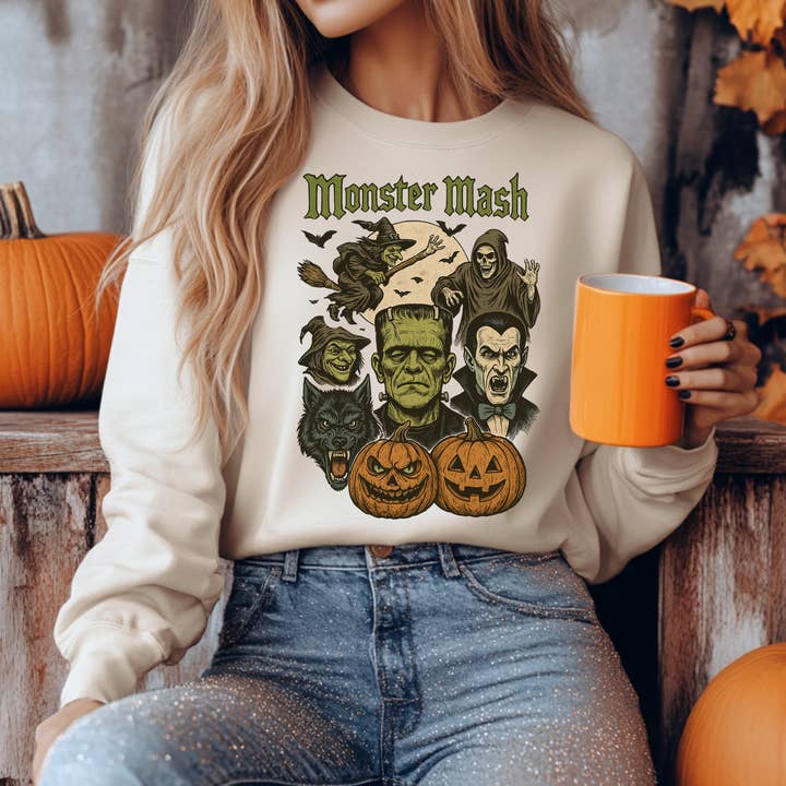 Monster Mash Crewneck for wholesale by Hello Delilah
