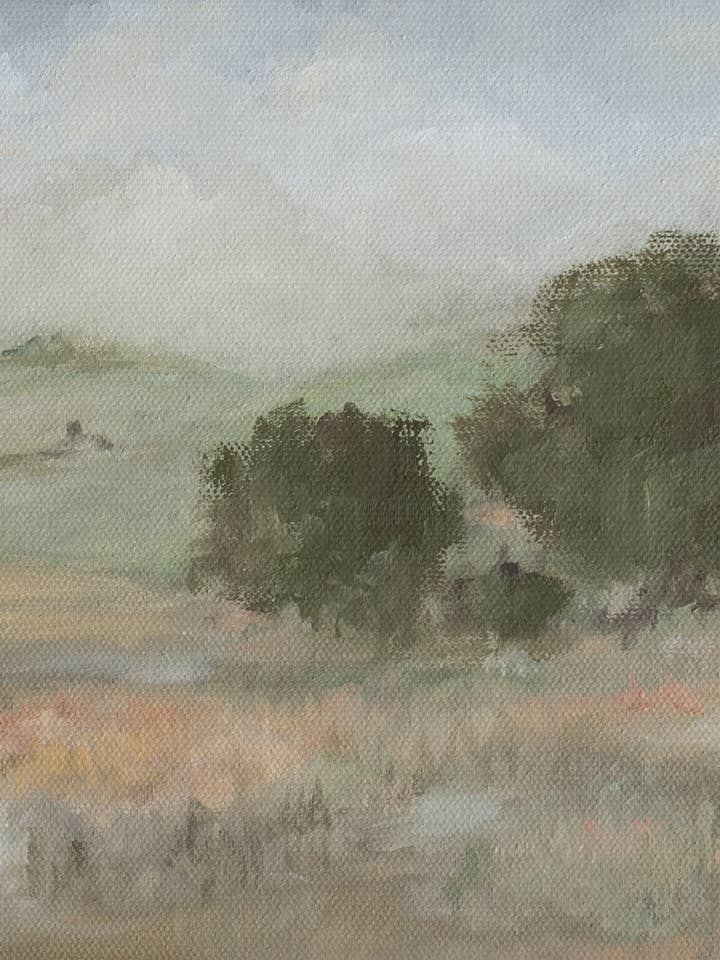 Peachy Countryside (Print) for wholesale by Renee Evans Art