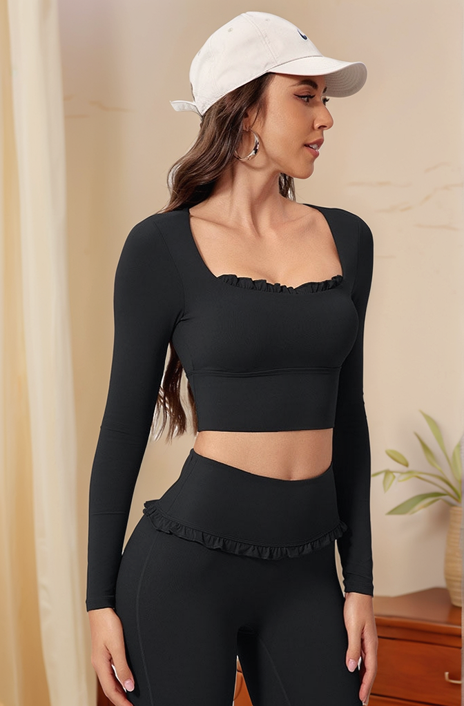 Crave by FW - Wholesale Athletic Top - Women's - Long Sleeve Crop Sports T-Shirt4