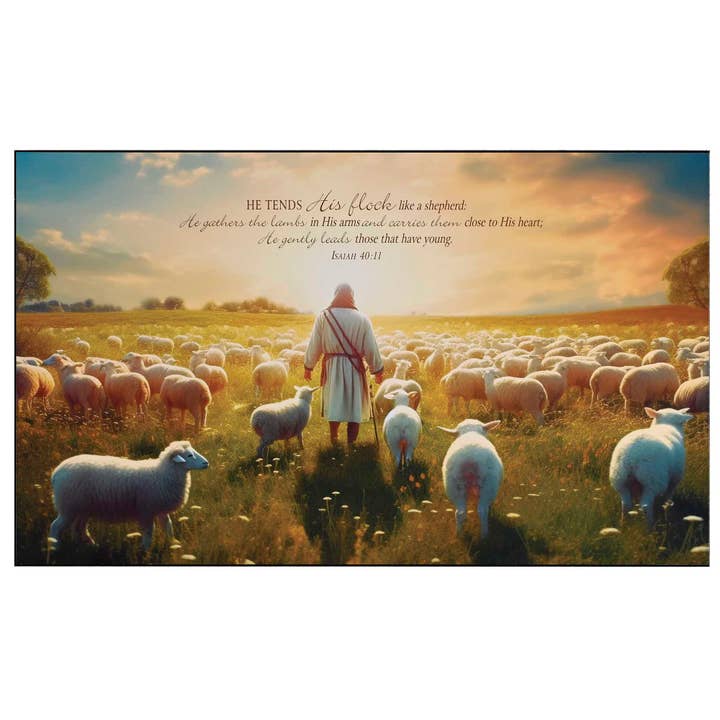 Dicksons - Wholesale Plaque - Wall Plaque Jesus & His Sheep Isa. 40:11