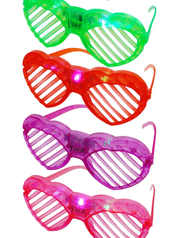 Gafas de sol Heart Goggle con luz LED y obturador para venta al por mayor de Cap Zone