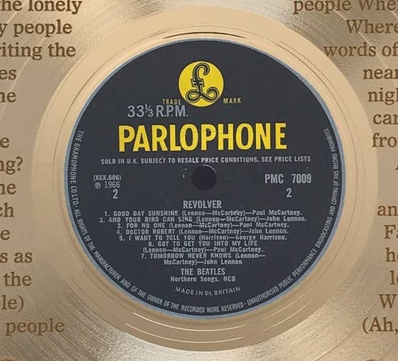 Gold Record Outlet - Wholesale Wall Accent - Beatles Eleanor Rigby Framed Etched LP Shadowbox2