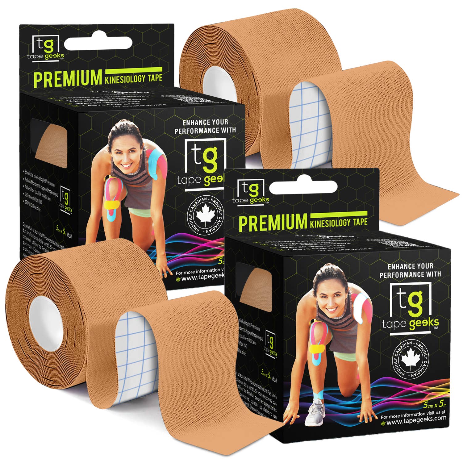 Tape Geeks - Wholesale Sports & Outdoor - 2-Pack Premium Kinesiology Tape1