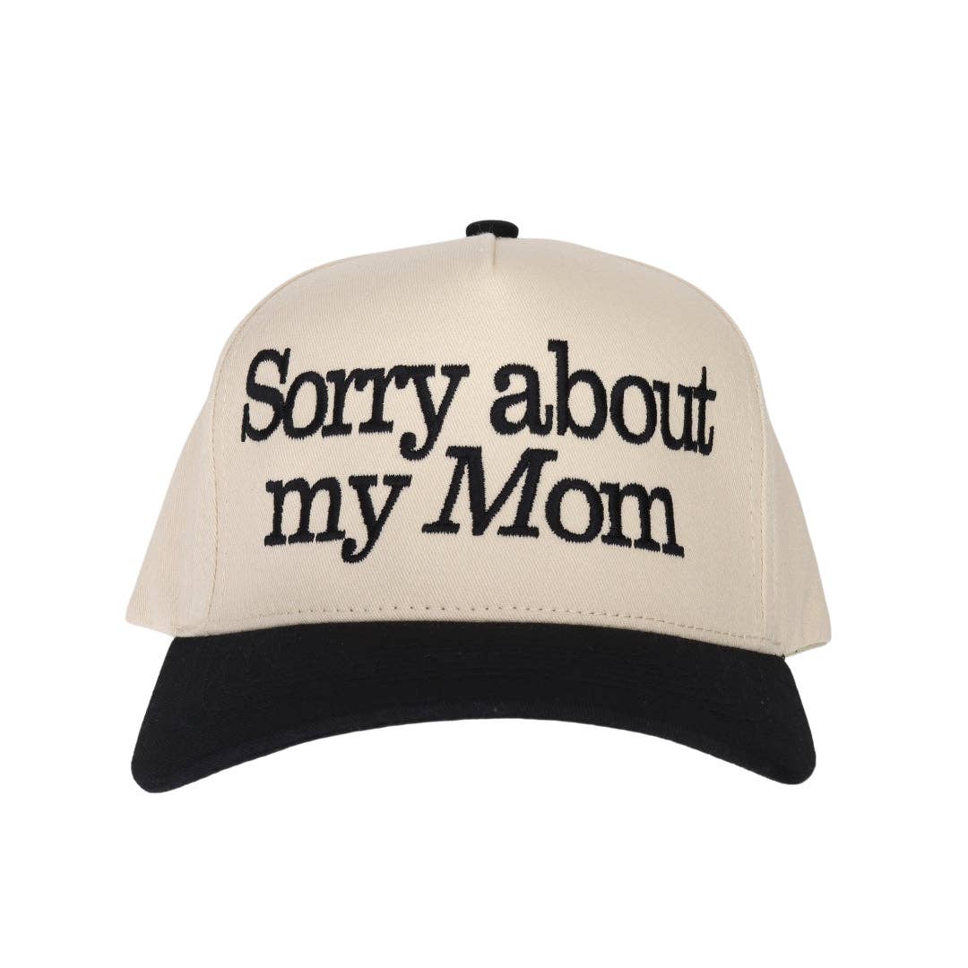 Stitch Your Style - Wholesale Trucker Hat - Women's - Sorry About My Mom Embroidered Trucker Hat0