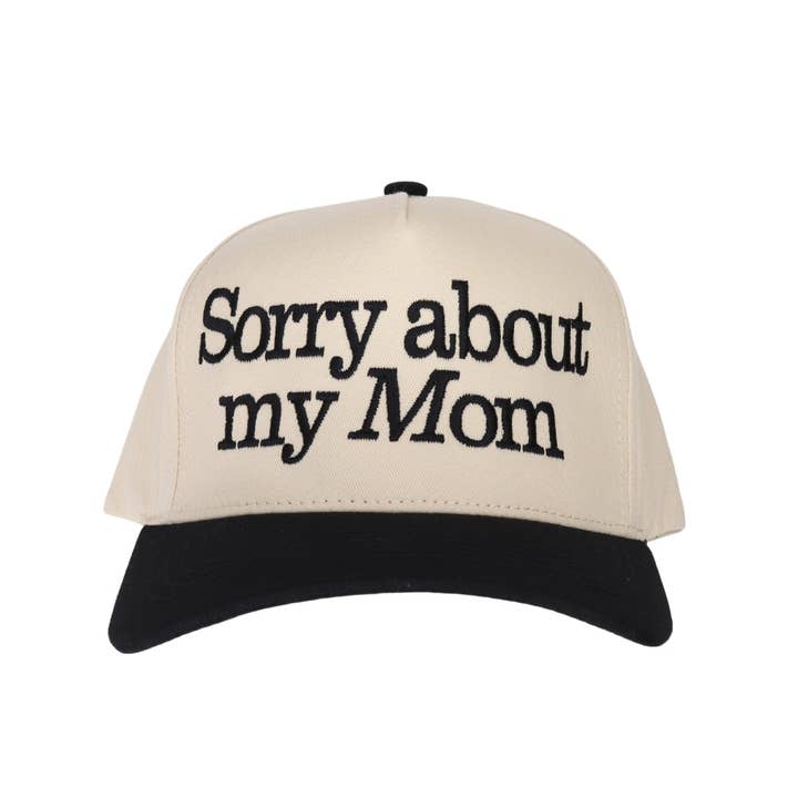 Stitch Your Style - Wholesale Trucker Hat - Women's - Sorry About My Mom Embroidered Trucker Hat