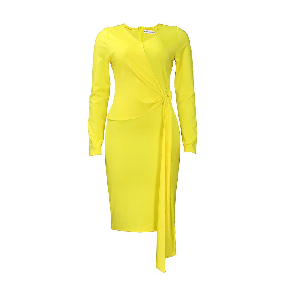 HIDDENBRAND - Wholesale Dress - Women's - long sleeve pencil dress formal dress0