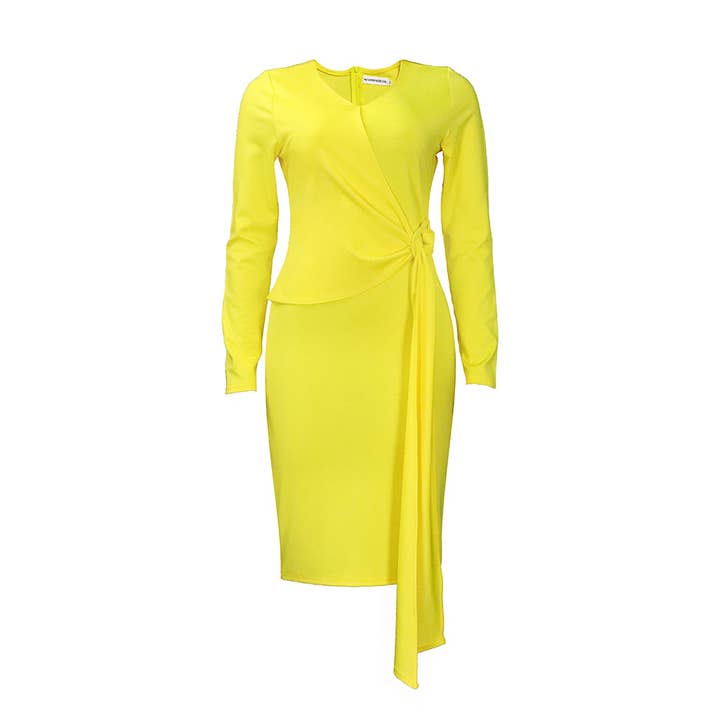 HIDDENBRAND - Wholesale Dress - Women's - long sleeve pencil dress formal dress