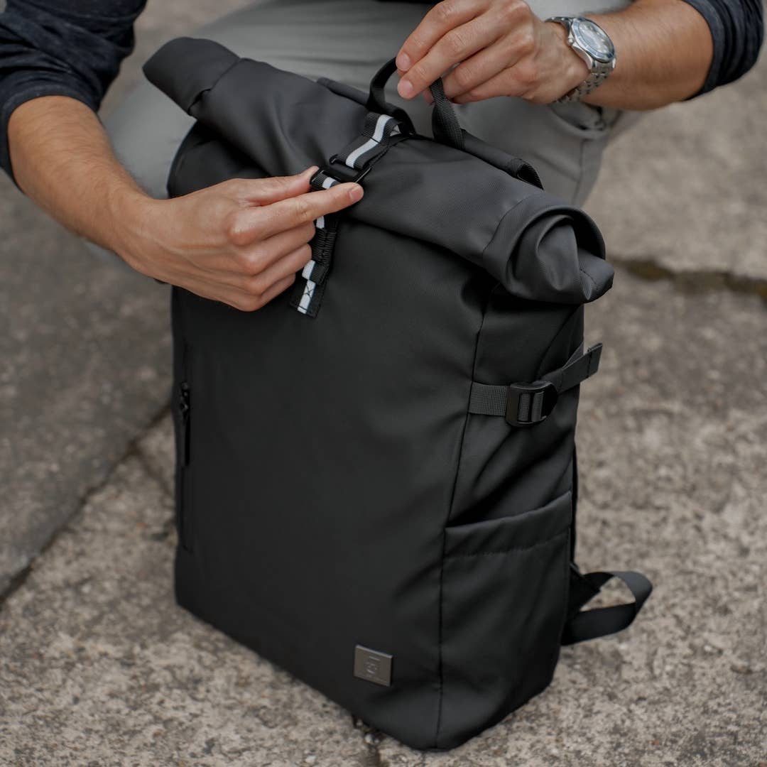 James Hawk - Vente Sac à dos – unisexe - Sac à dos Rolltop pratique pour ordinateur portable, tablette et accessoires7