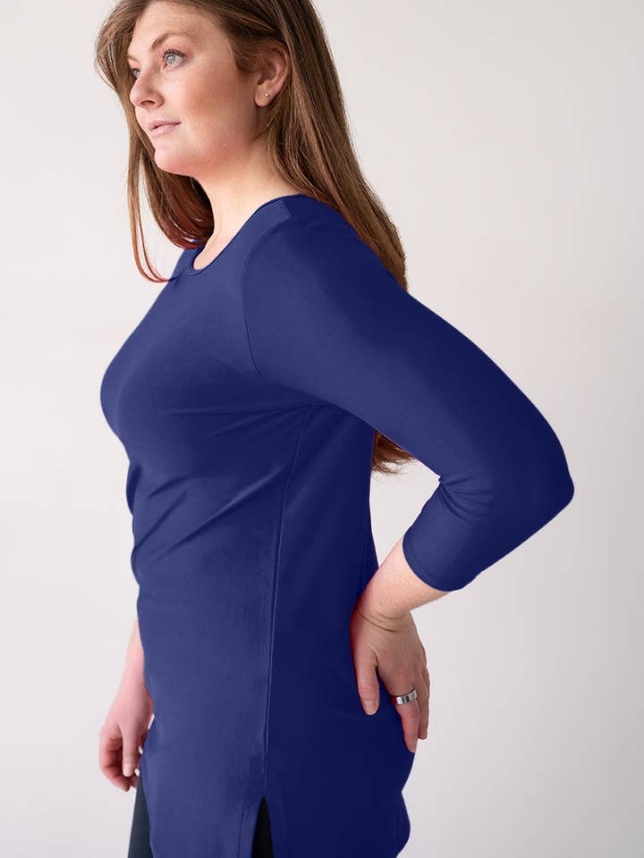 Emma Boatneck 3/4 Sleeve Tunic for wholesale by JudyP Apparel