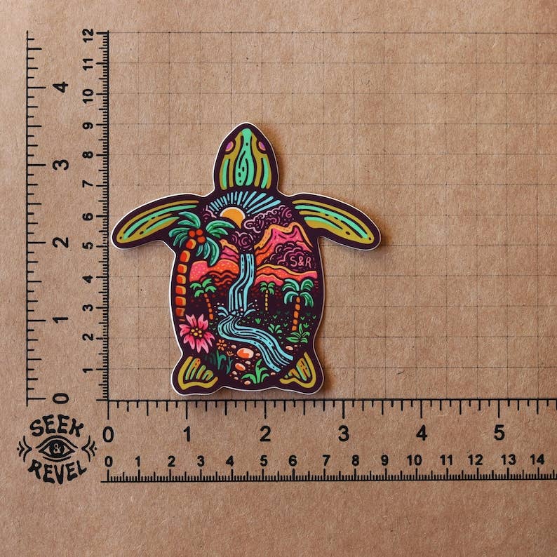 SeeknRevel – Großhandel Aufkleber – Meeresschildkröte - Aufkleber2