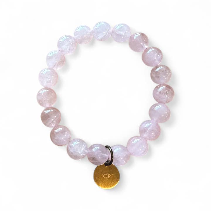 Pink Hope Serenity Stone Bracelet for wholesale by The Vintage Sparrow