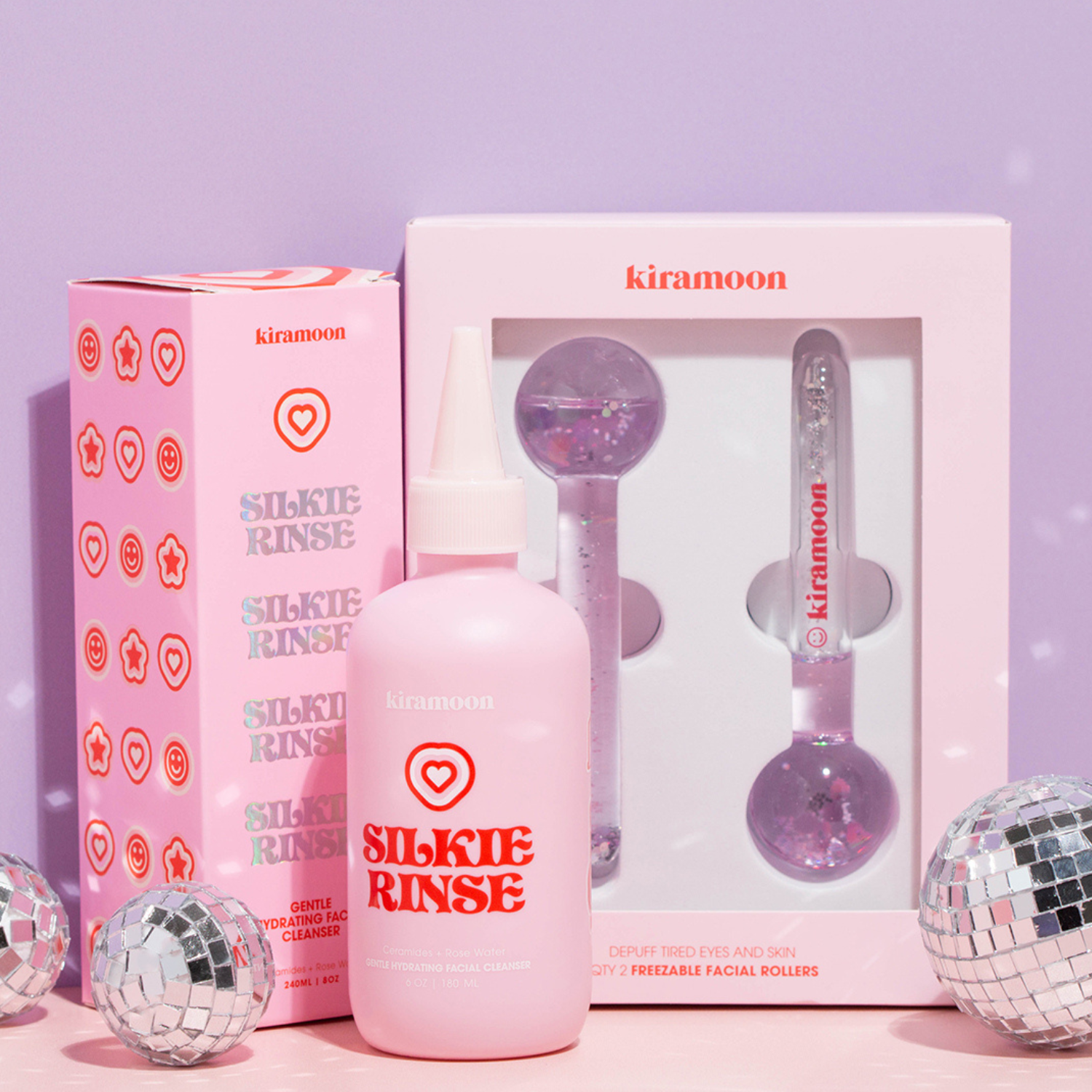 Kiramoon - Wholesale Face/Beauty Roller - Moon Globes Glittery Facial Ice Rollers9