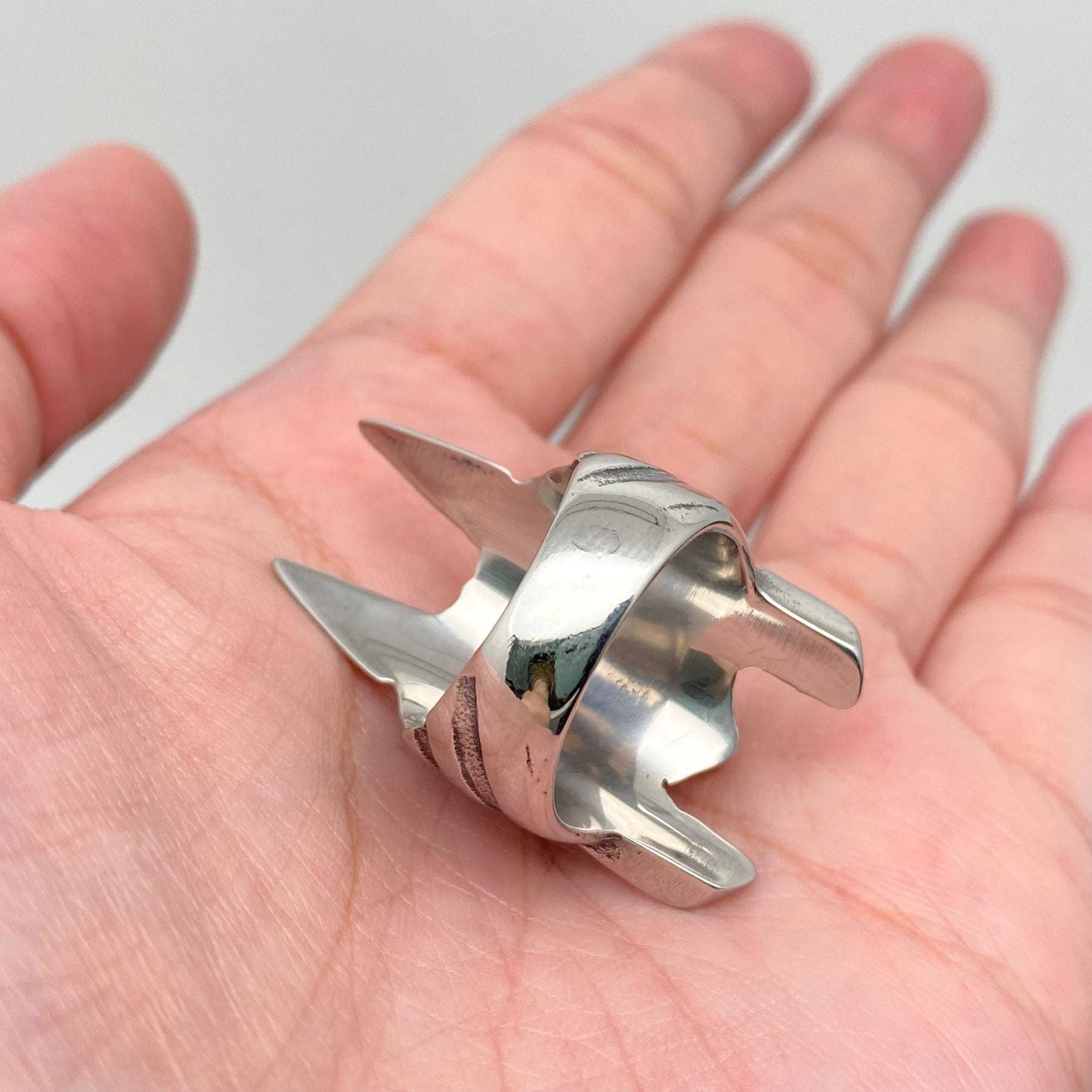 Mio Queena - Wholesale Cocktail/Statement Ring - Stainless Steel Anubis Mask Ring - MJ/MR4