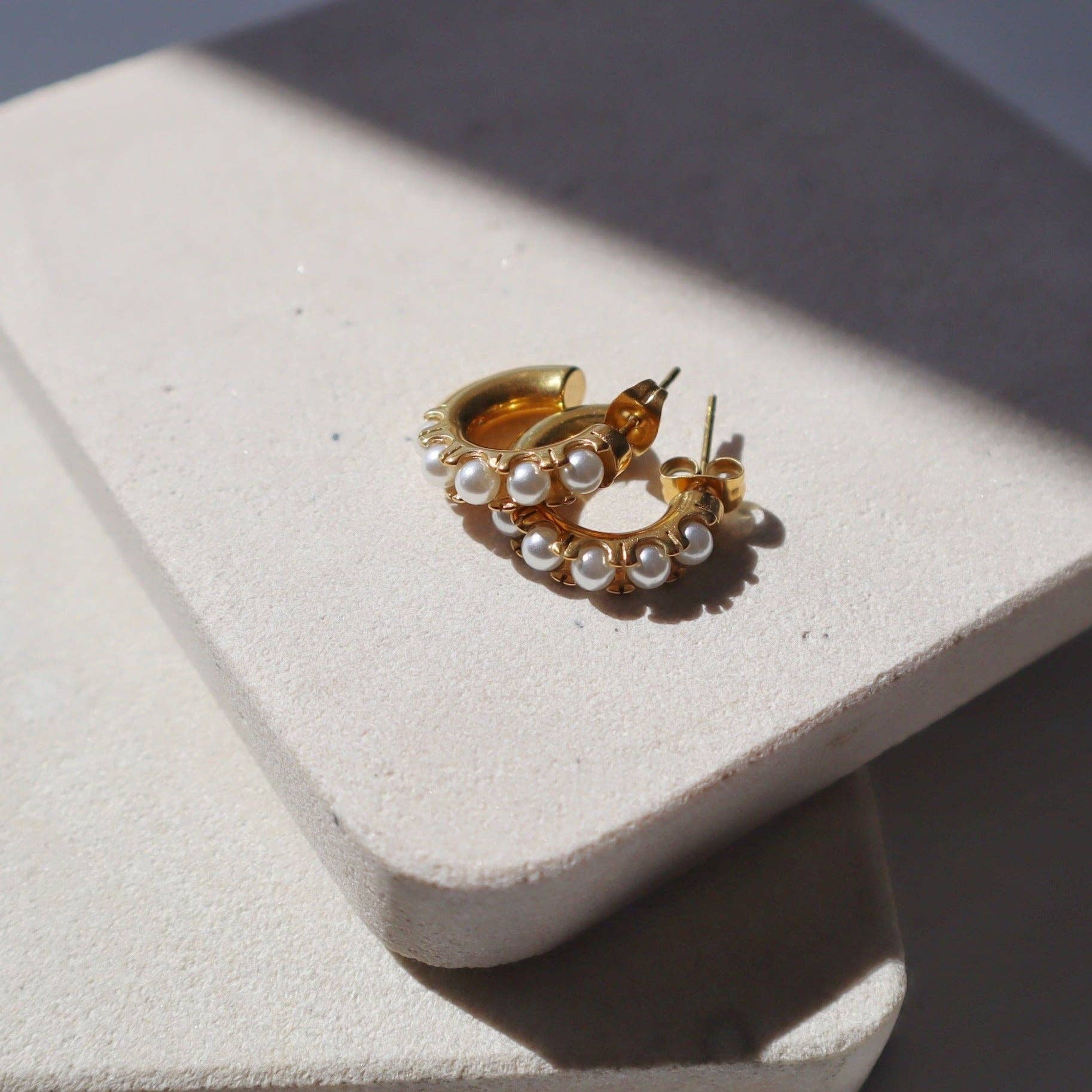 JESSA Jewelry - Wholesale Hoop Earrings - Nori Hoops | Pearl Hoop Earrings4