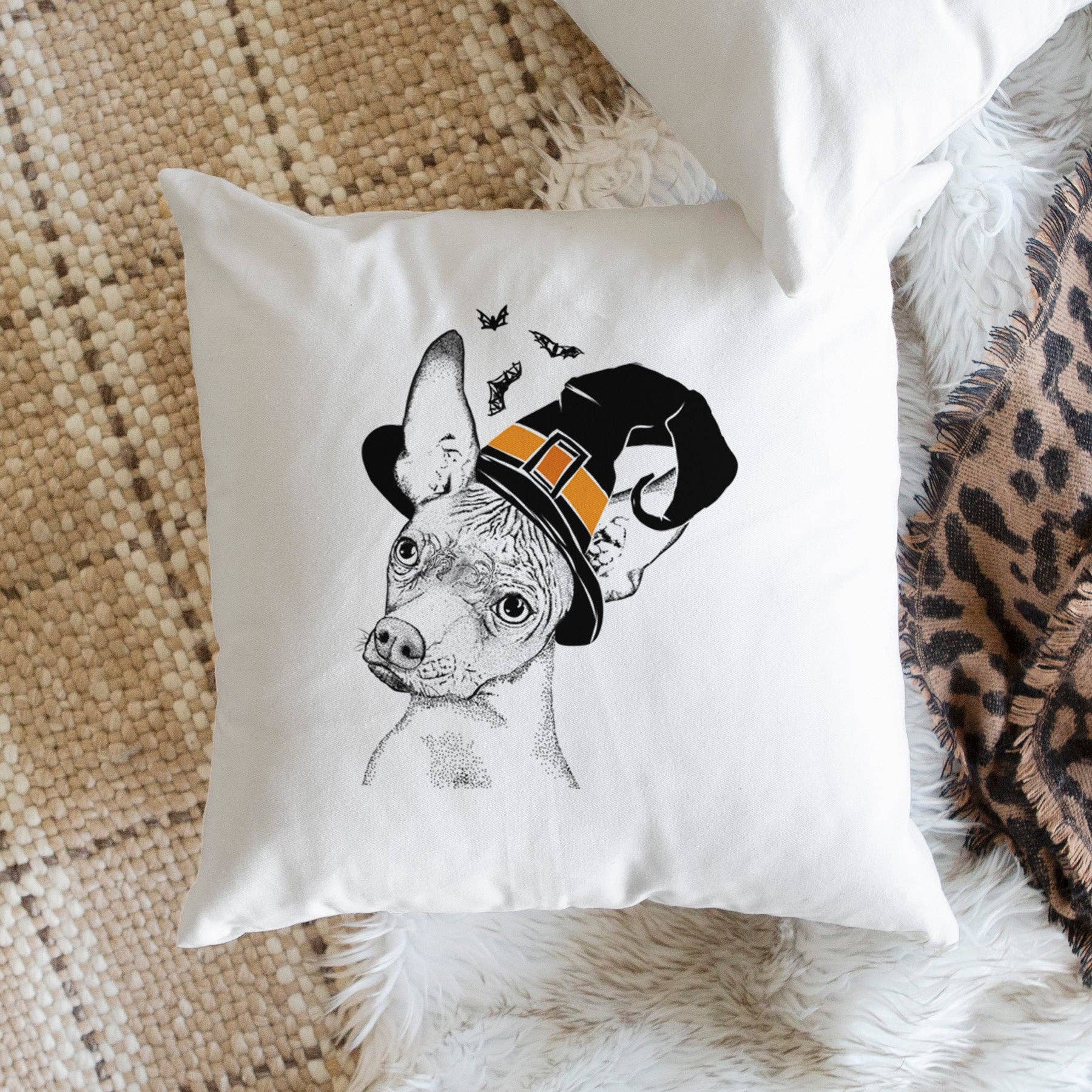Inkopious - Wholesale Throw Pillow Cover - Kahlo the Xoloitzcuintli - Throw Pillow Cover7