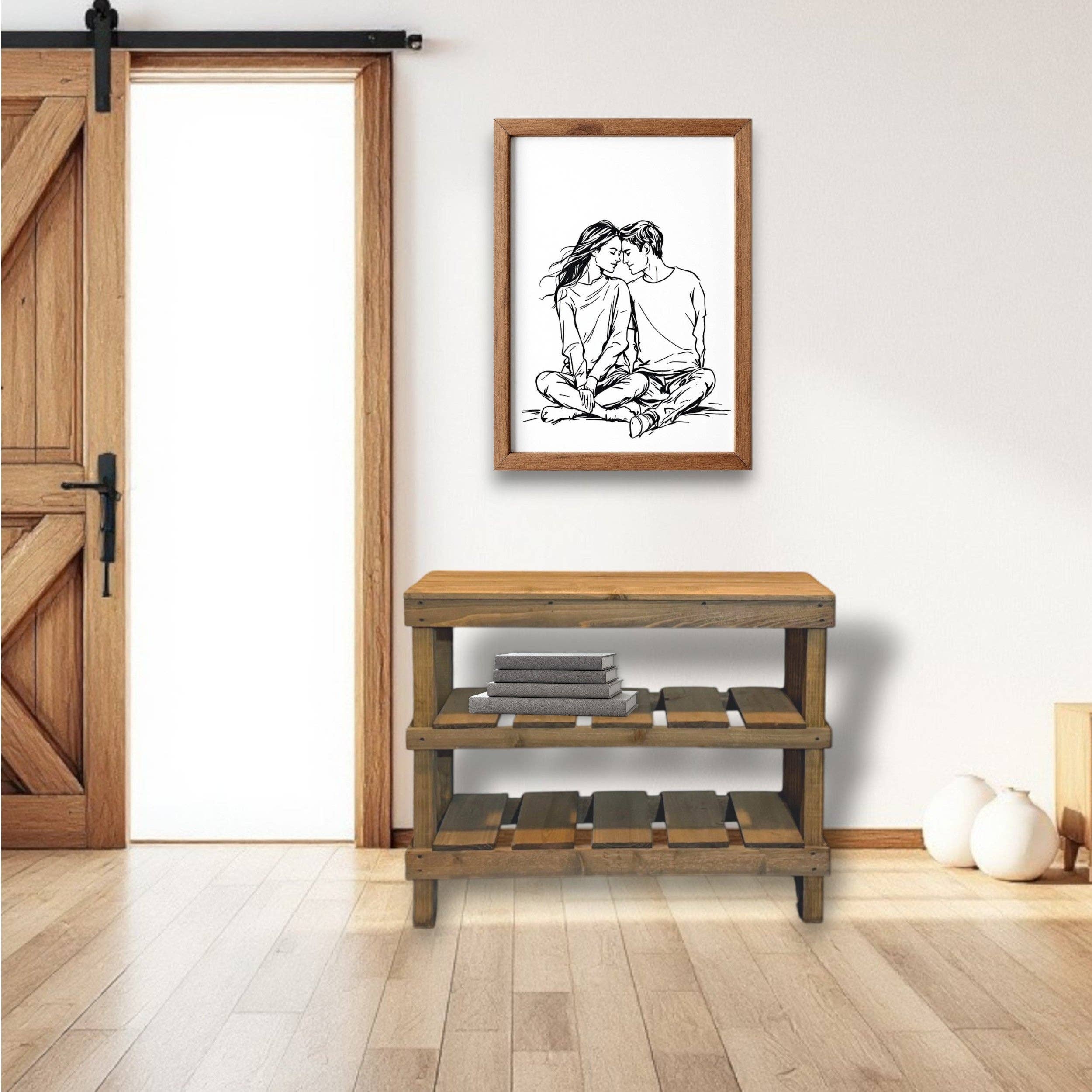 Intrinsic Haven - Wholesale Console Table - Rustic 3-tier Wooden Console Table – Handcrafted Entryway, Sofa, Or Hallway Table1