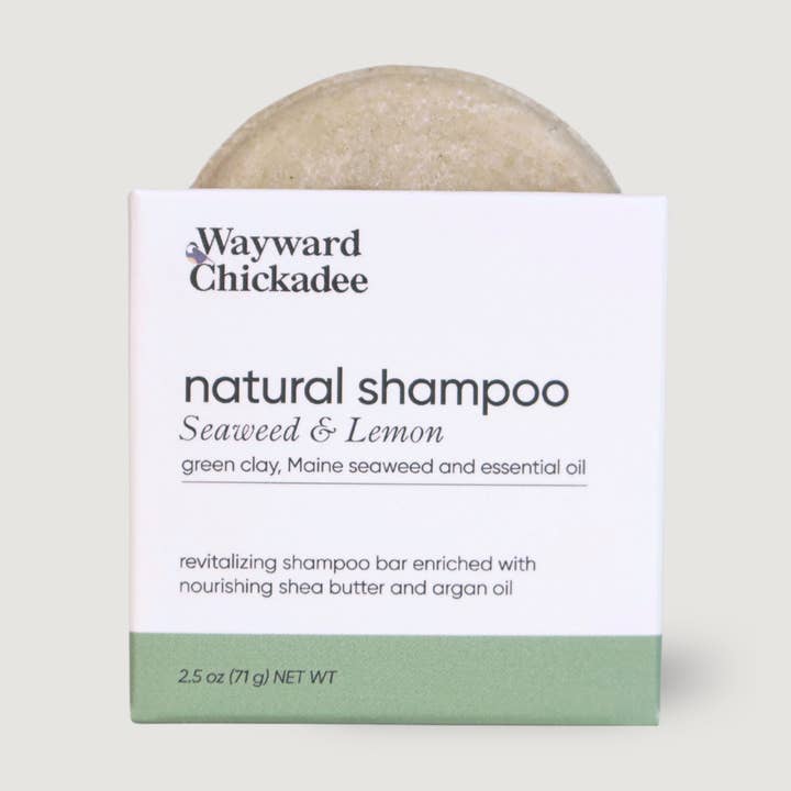 Seaweed & Lemon Revitalizing Solid Shampoo for wholesale by Wayward Chickadee