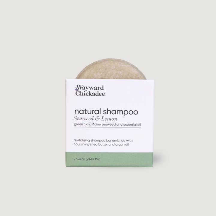 Seaweed & Lemon Revitalizing Solid Shampoo for wholesale by Wayward Chickadee