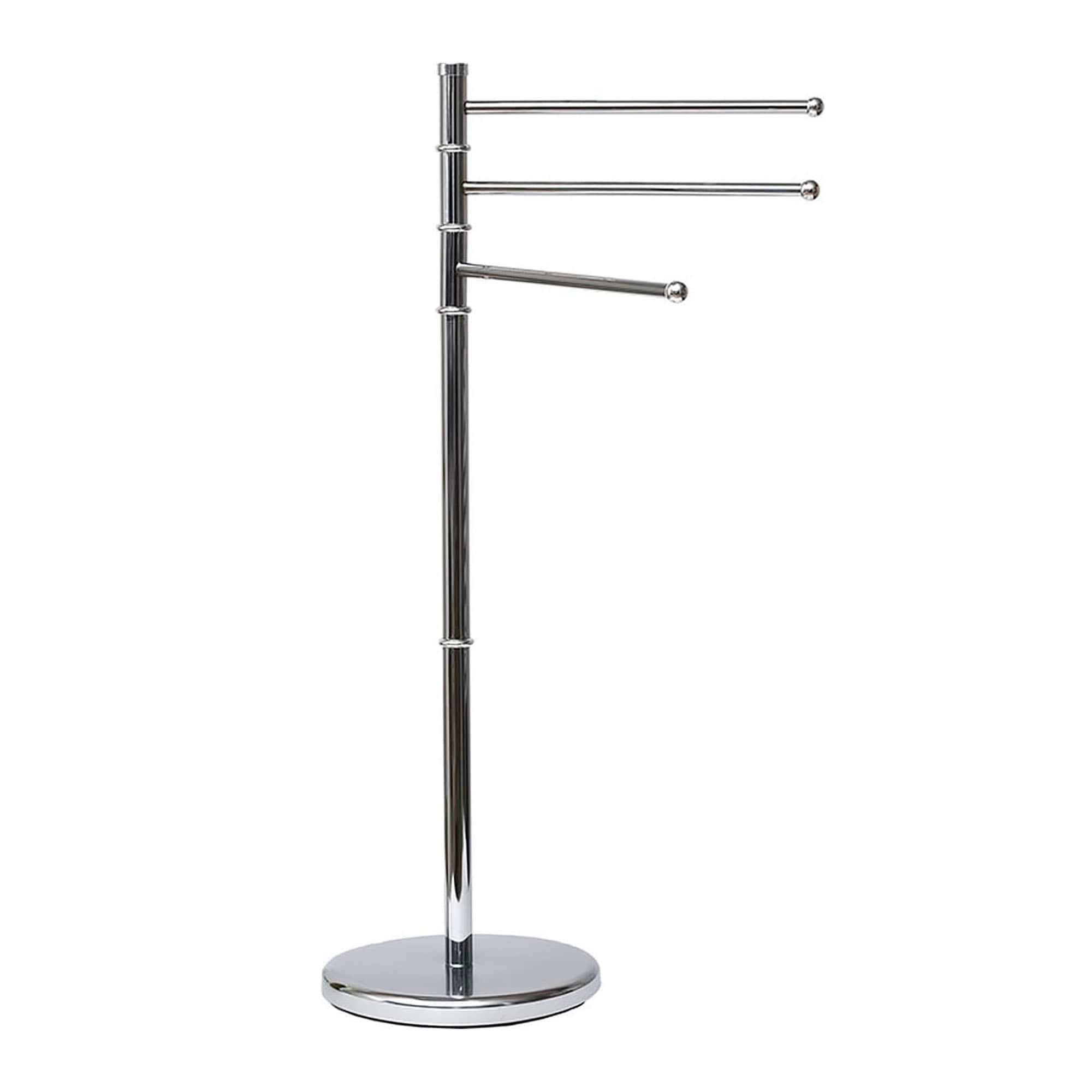 Evideco French Home Goods - Wholesale Towel Holder/Hanger - Freestanding 3-Arm Towel Rack in Stainless Steel1