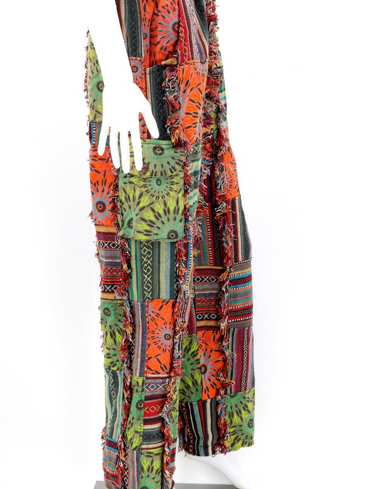 Himalaya Handmade - Wholesale Pants - Unisex - Cotton Hippie Handmade Harem Gheri Patchwork Fringe Bohemian Pants11