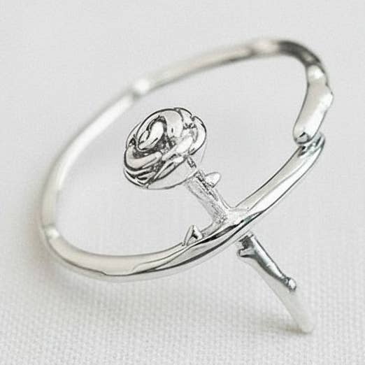 Ellemadera - Wholesale Cocktail/Statement Ring - Vintage Inspired Rose Adjustable Ring0