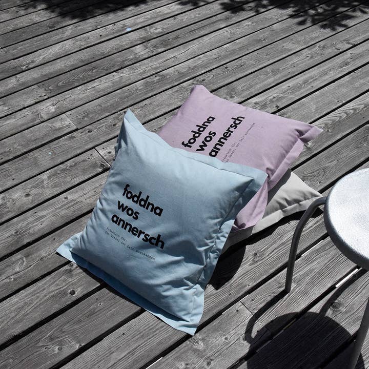 FODDNA WOS ANNERSCH kudde i ekologisk bomull för wholesale av anna blume textilmanufaktur