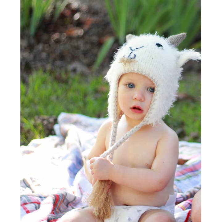 Huggalugs - Wholesale Beanie - Kids - Goat Earflap Beanie Hat Baby & Kids6