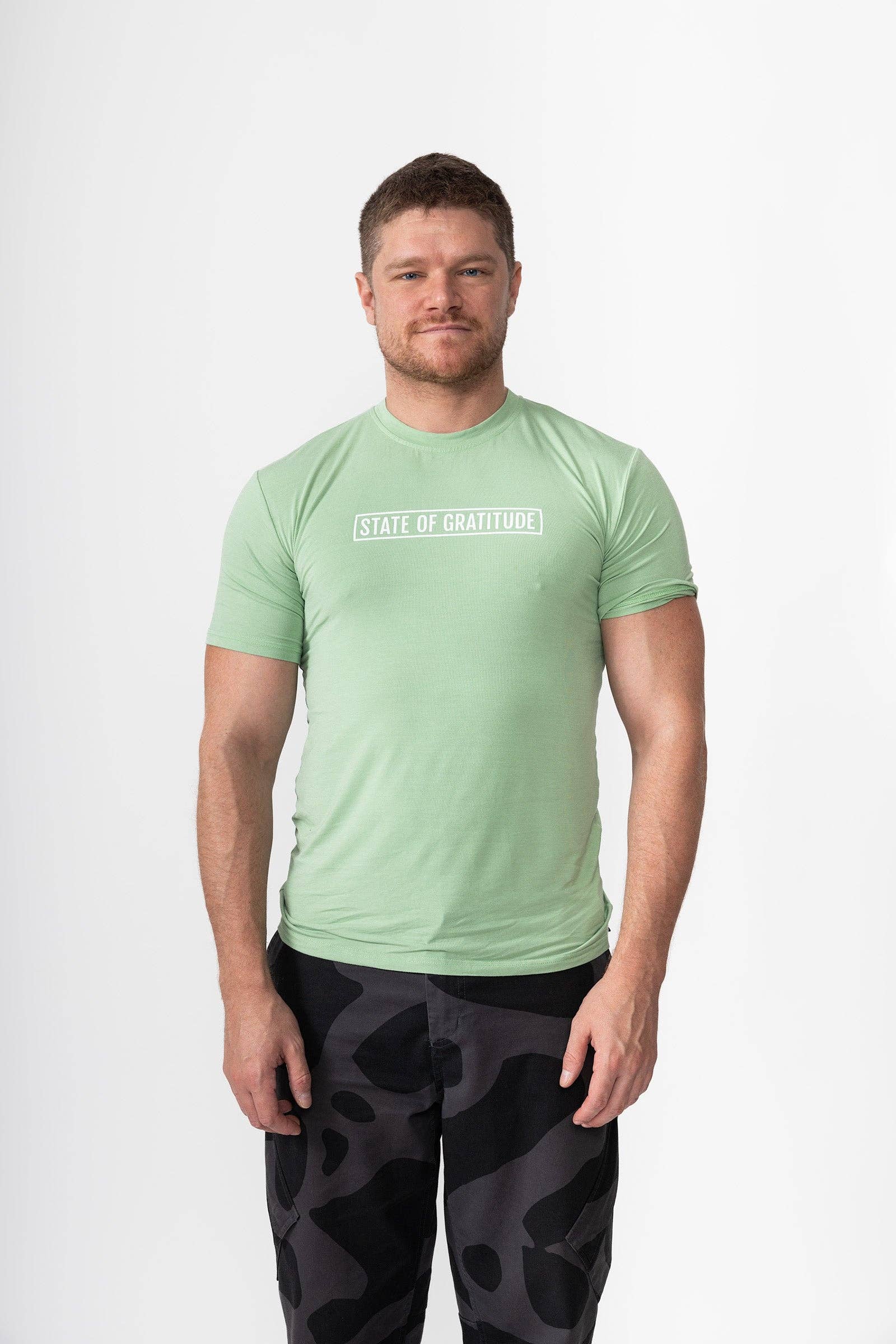 State of Gratitude – wholesale Screen printed t-shirt – Men′s – The Bamboo Tee (Washed/Dyed)17