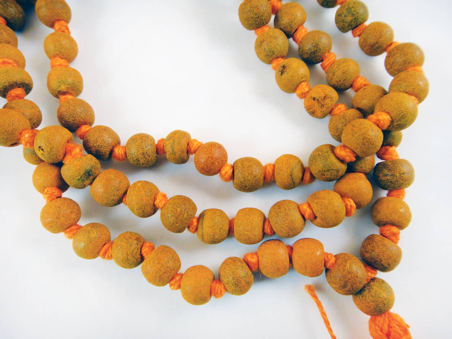 Tika - Wholesale Prayer Beads Necklace - Knotted Haldi Turmeric Mala1