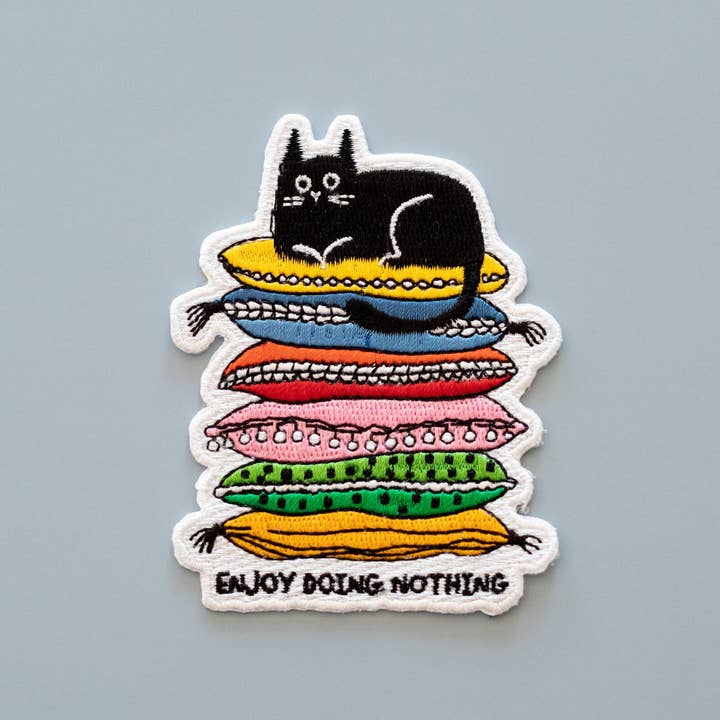 Enjoy Doing Nothing Iron-On Patch for wholesale by RippleSplash Studio