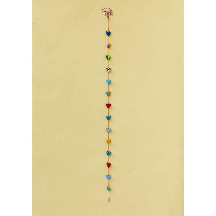 Namaste - Wholesale Bunting/Garland - Recycled Sari Garland - Hearts