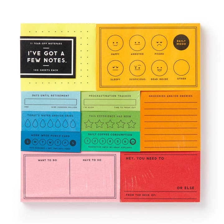 I've Got A Few Notes Tear-off Notepad Set for wholesale by Abrams & Chronicle Books