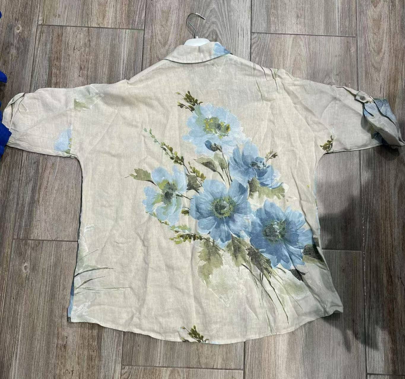 LÉA & LUC - Wholesale Dress - Women's - Floral print shirt in 100% Linen REF. 20090/521