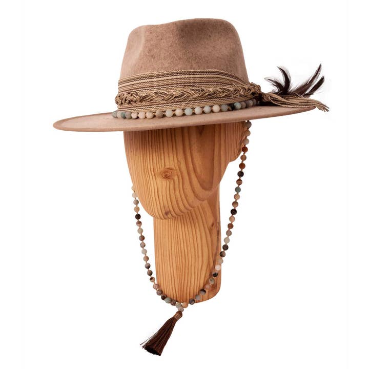 American Hat Makers - Wholesale Fedora - Women's - Tear Drop Wool Felt Hat - Style Moonshine2