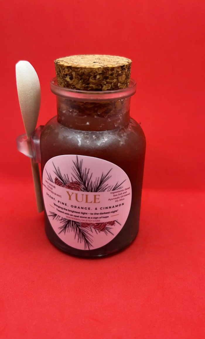 WaterBruja - Vendita all'ingrosso Paletta per scrub/sali da bagno - Scrub al Sale Yule, Scrub Invernale Festivo, Bagno di Cristallo, Opalite2