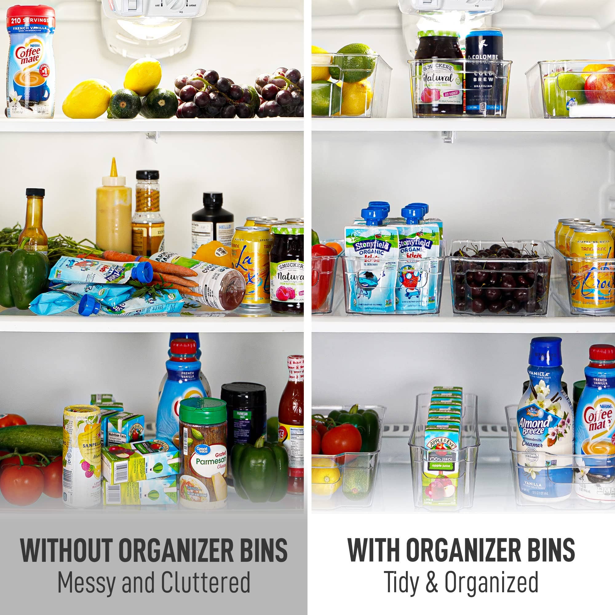 Zulay Kitchen – wholesale Förvaring/Arrangör för kök – Tranparenta förvaringslådor för kylskåp, 4-pack8