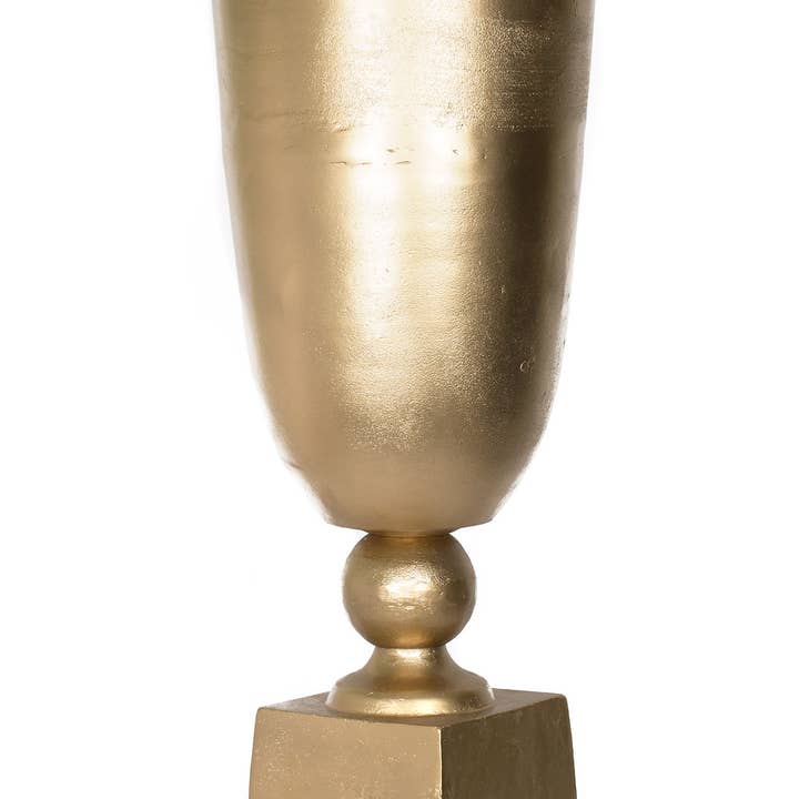 Gold Aluminum Vase (43"Hx16") for wholesale by S.N.K. Home Decor