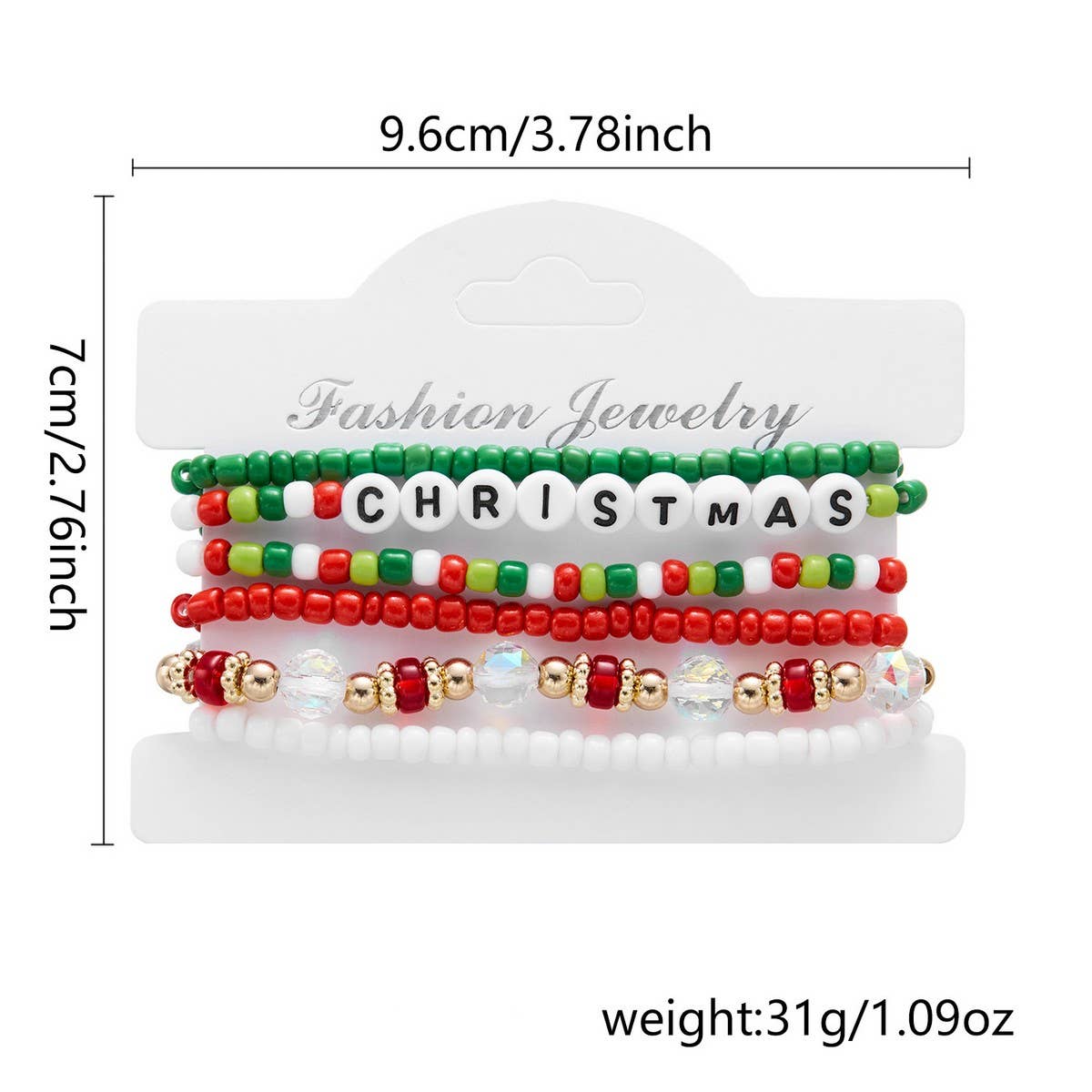 NINEXIS - Wholesale Jewelry Set - CWAJE2519_CHRISTMAS COMBINATION BEADED BRACELET10