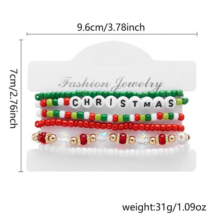 NINEXIS - Wholesale Jewelry Set - CWAJE2519_CHRISTMAS COMBINATION BEADED BRACELET10