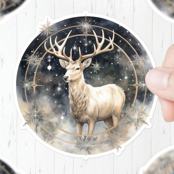 Winterhirsch-Aufkleber für den Großhandel von Mystical Clarity