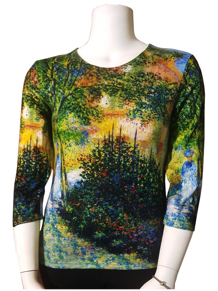 Monet Tuinpad - 3/4 Mouw Shirt (TUINPAD-3/4) voor wholesale door Breeke