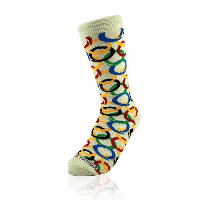 Sock Panda - Wholesale Socks - Unisex - Olympic Ring Pattern Socks from the Sock Panda (Adult Small)
